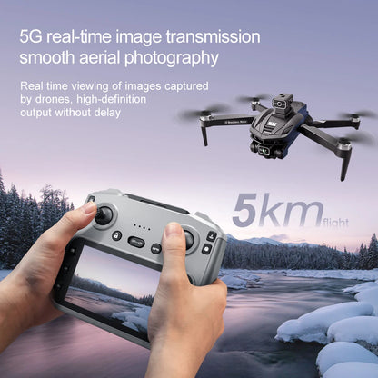 advanced camera drone with lcd remote display and auto return feature