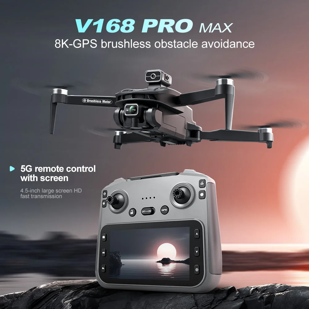 8k camera drone with eis stabilization and brushless motor