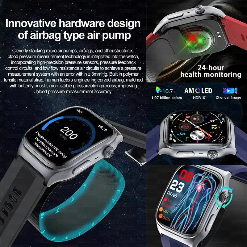 "Xiaomi health smartwatch with airbag strap ECG PPG and medical-grade sensors"