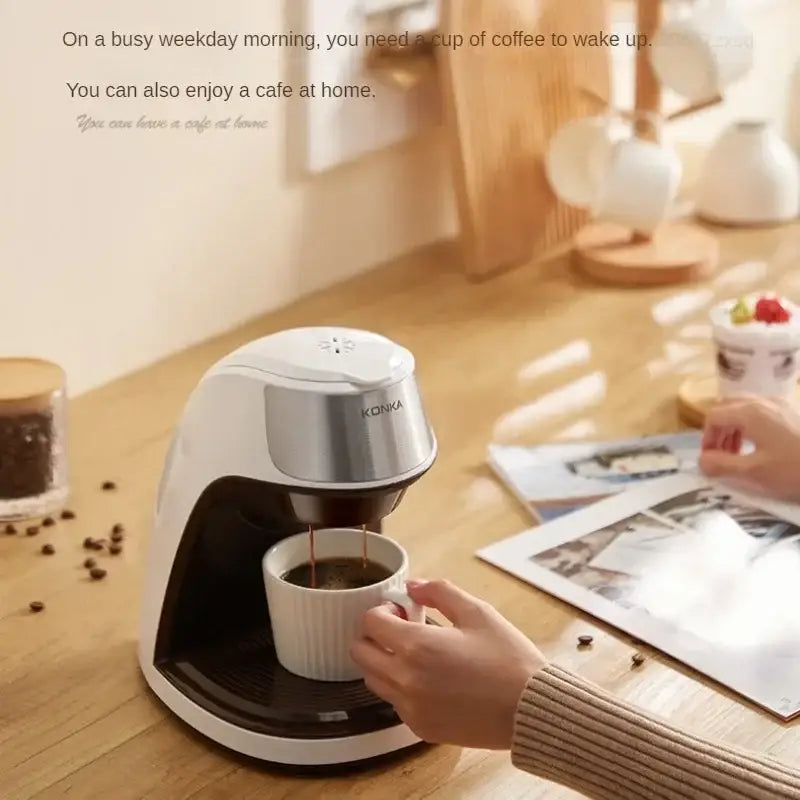 automatic coffee maker with steam extraction brewing system