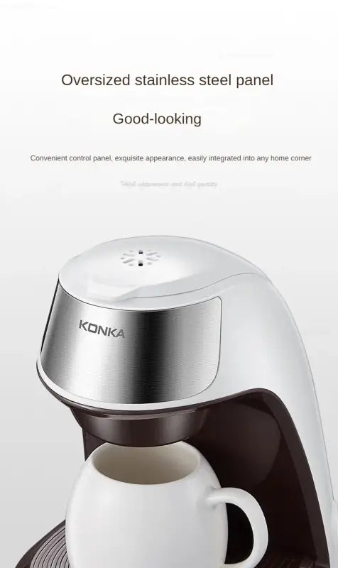 mini coffee machine with safety protection and easy cleaning