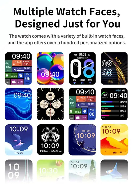 Amoled Smart Watch - black