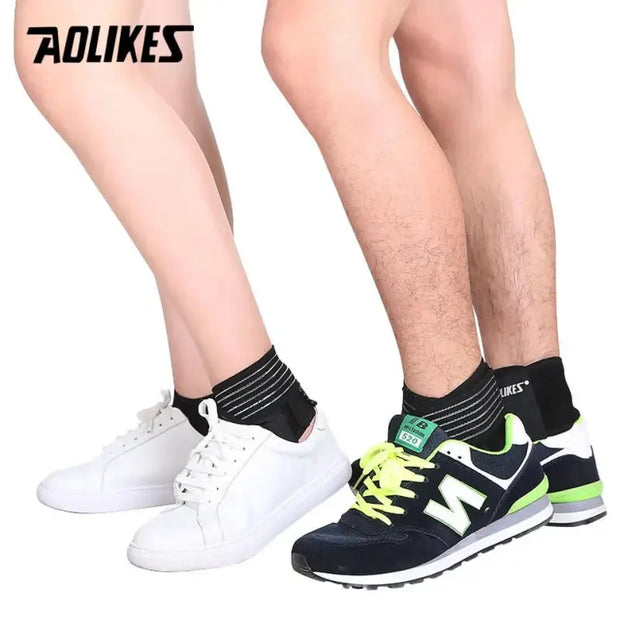 AOLIKES 1 Pair Elastic Strap Ankle Support Brace Badminton Basketball Football Taekwondo Fitness Heel Protector Gym Equipment - laurichshop