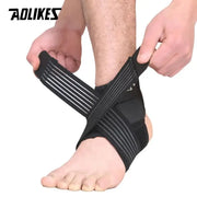 AOLIKES 1 Pair Elastic Strap Ankle Support Brace Badminton Basketball Football Taekwondo Fitness Heel Protector Gym Equipment - laurichshop