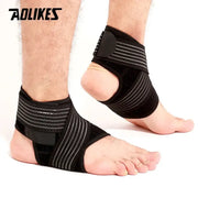 AOLIKES 1 Pair Elastic Strap Ankle Support Brace Badminton Basketball Football Taekwondo Fitness Heel Protector Gym Equipment - laurichshop