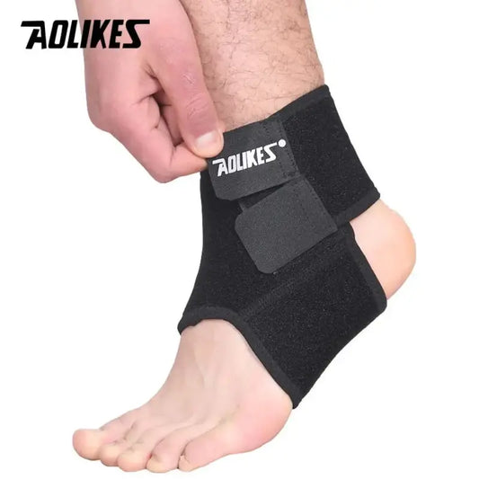 AOLIKES 1 Pair Elastic Strap Ankle Support Brace Badminton Basketball Football Taekwondo Fitness Heel Protector Gym Equipment - laurichshop