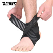 AOLIKES 1 Pair Elastic Strap Ankle Support Brace Badminton Basketball Football Taekwondo Fitness Heel Protector Gym Equipment - laurichshop