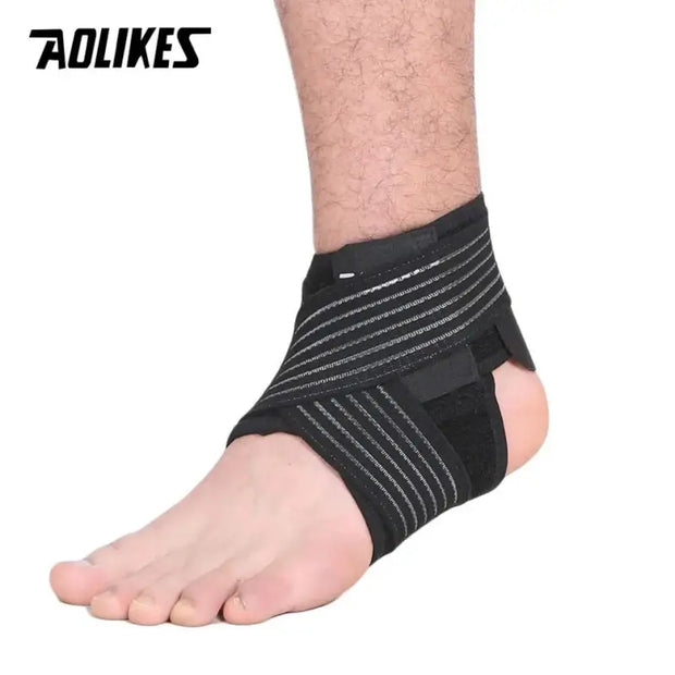 AOLIKES 1 Pair Elastic Strap Ankle Support Brace Badminton Basketball Football Taekwondo Fitness Heel Protector Gym Equipment - laurichshop