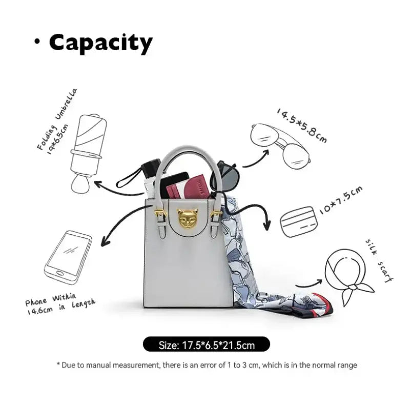 Bafelli Designer Mini Tote Cross Body Trending Shoulder Cat Handbag laurichshop