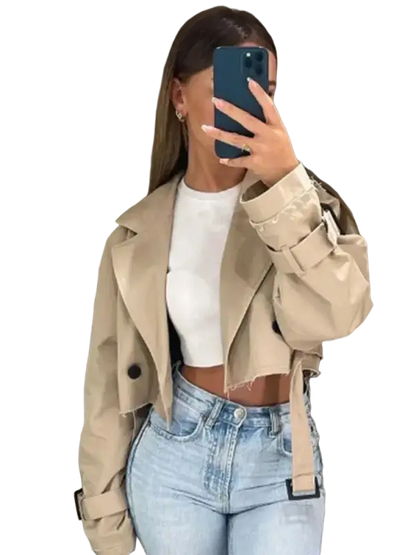 Traf Street-wear Long Sleeve Female Jacket laurichshop