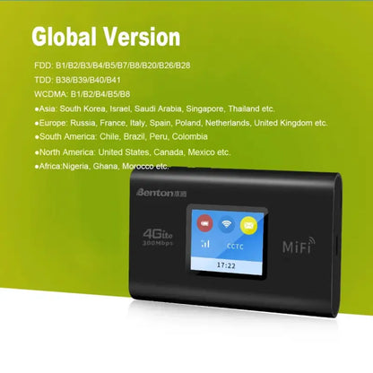 Benton 4G+ 5G Outdoor Mobile Wifi Hot-spot with SIM Card Slot For Europe America And Asia