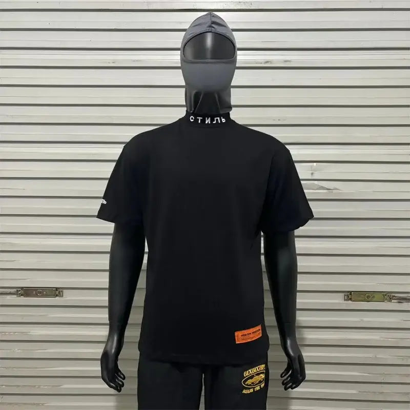 Best Top Quality Elegant Men's Classic Simple Oversize Letters Embroidery T-Shirt