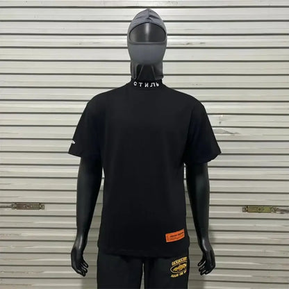 Best Top Quality Elegant Men's Classic Simple Oversize Letters Embroidery T-Shirt