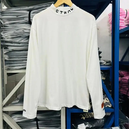 Best Top Quality Elegant Men's Classic Simple Oversize Letters Embroidery T-Shirt