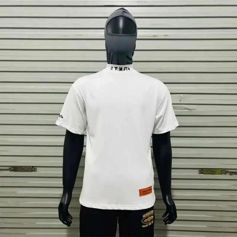 Best Top Quality Elegant Men's Classic Simple Oversize Letters Embroidery T-Shirt