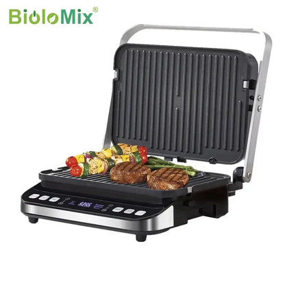 BioloMix 2000W Electric Contact Grill Digital Griddle and Panini Press - Toaster Machine