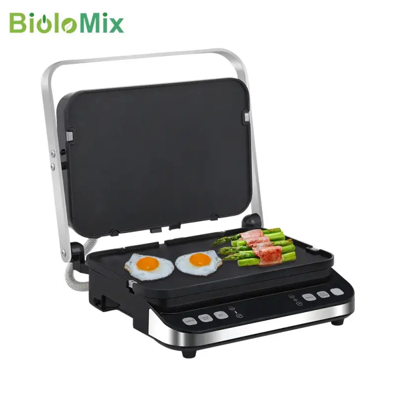 BioloMix 2000W Electric Contact Grill Digital Griddle and Panini Press - Toaster Machine