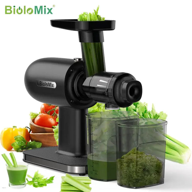 BioloMix Cold Press Juicer Slow Masticating Machines with Reverse Function