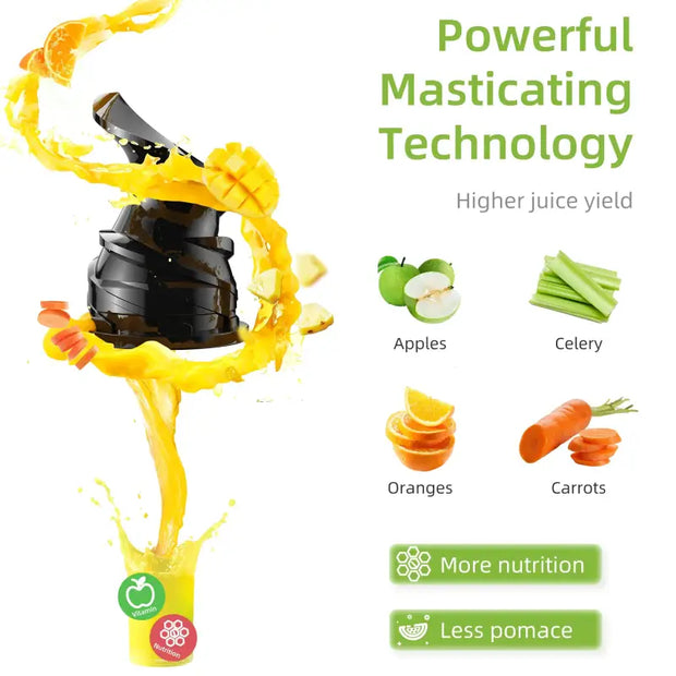 BioloMix Cold Press Juicer with 78 mm Feed Chute 200W