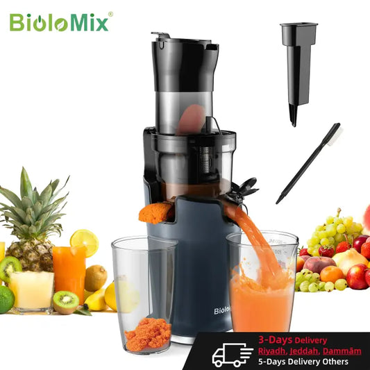 BioloMix Cold Press Juicer with 78 mm Feed Chute 200W