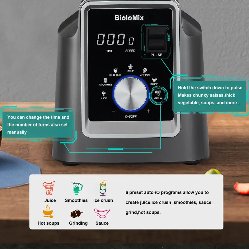 BioloMix Digital Automatic Program Professional Commercial Blender