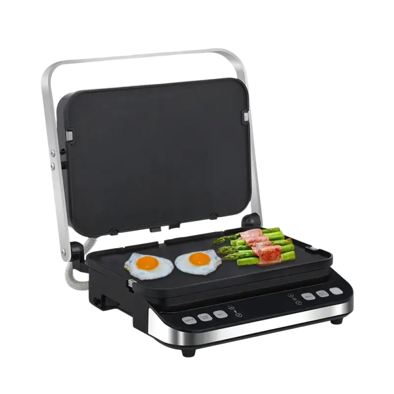 BioloMix 2000W Electric Contact Grill Digital Griddle and Panini Press - Toaster Machine