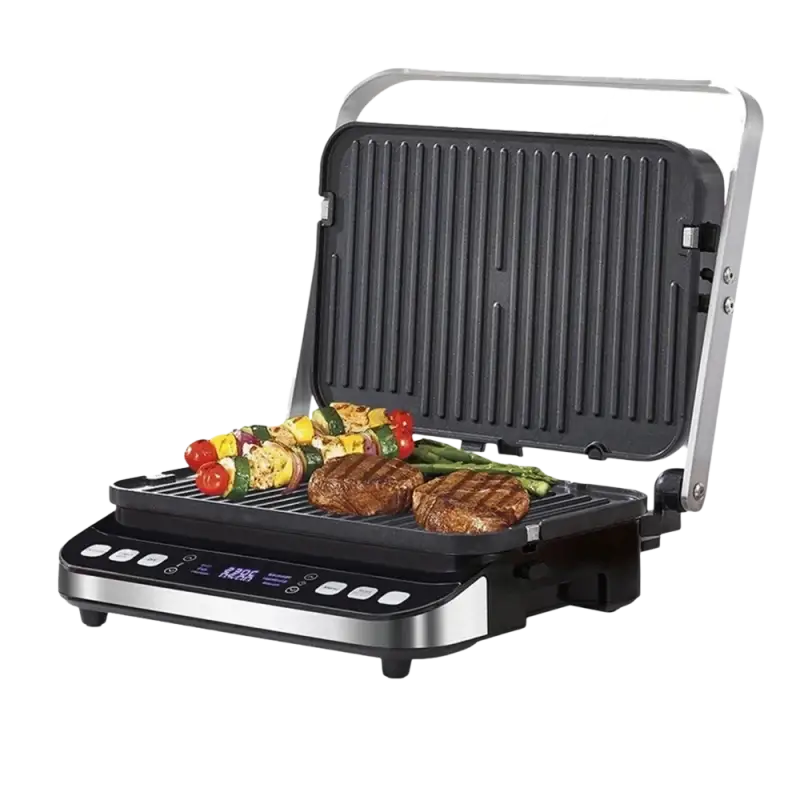 BioloMix 2000W Electric Contact Grill Digital Griddle and Panini Press - Toaster Machine