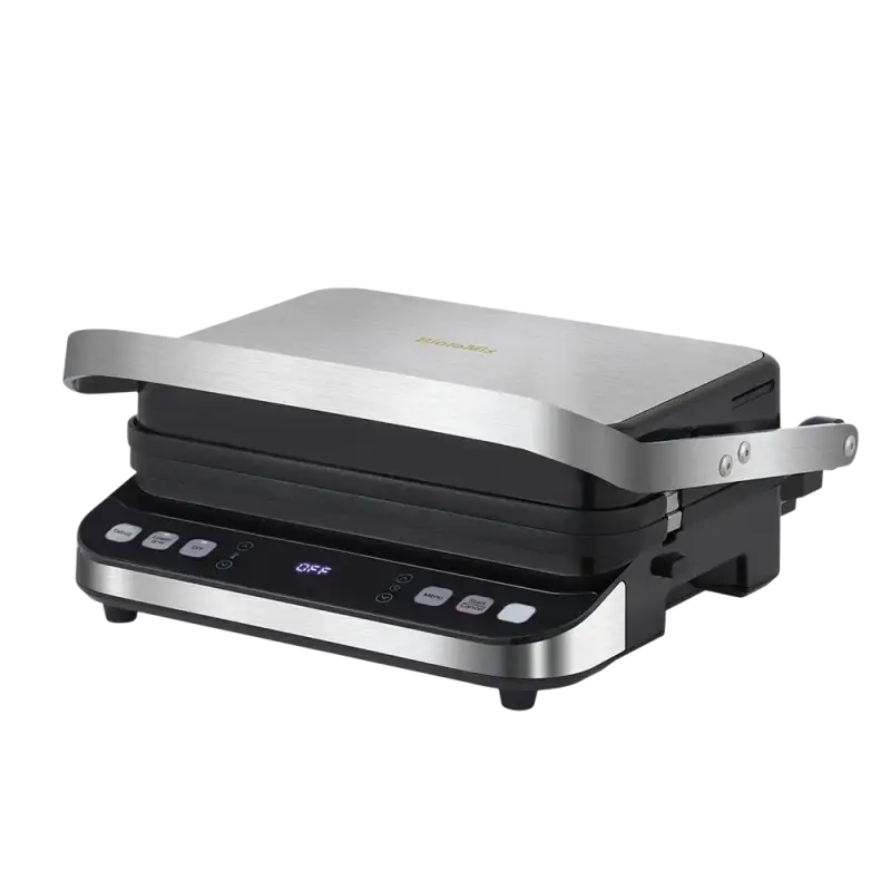 BioloMix 2000W electric contact grill with digital controls