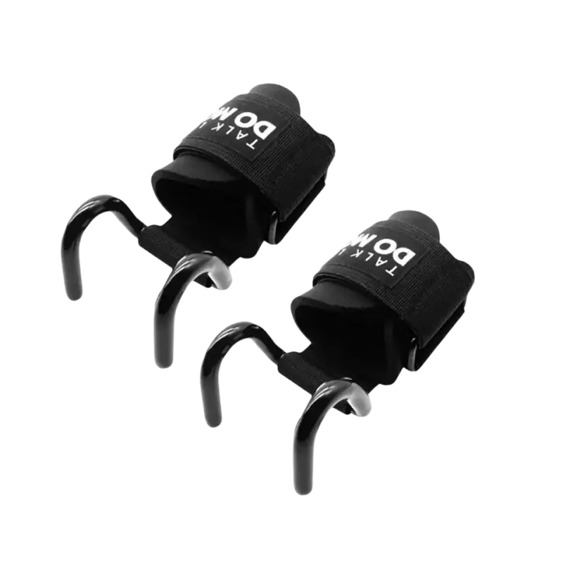 AOLIKES 1 Pair Weight Lifting Hook Hand Bar Wrist Straps Glove Weightlifting Strength Training Gym Fitness Hook Support Lift - laurichshop