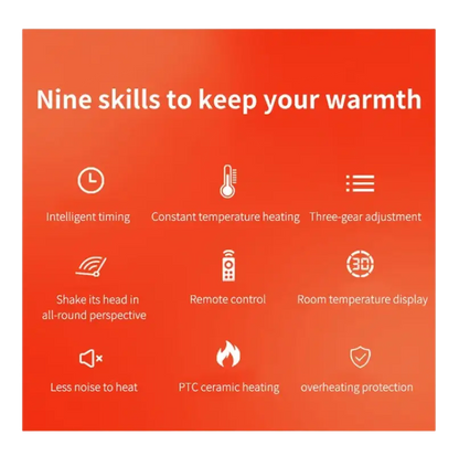 Portable Remote Control Electric PTC Fan Heater Constant Temperature