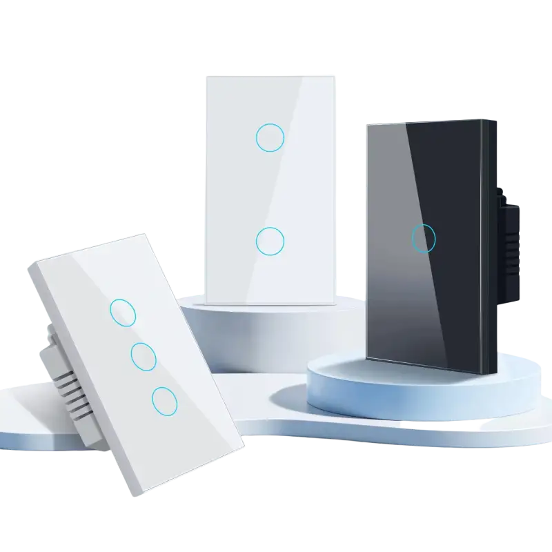 GIRIER Smart Wifi Touch Gang Light Switch 100-240V Works with Alexa Hey Google