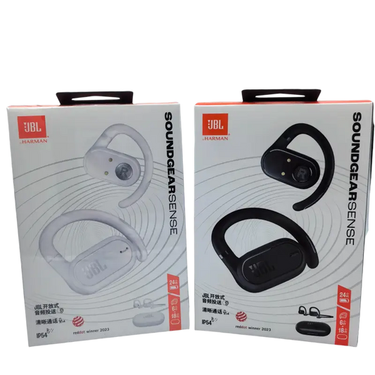 Black JBL Soundgear Sense Wireless Earbuds in Case