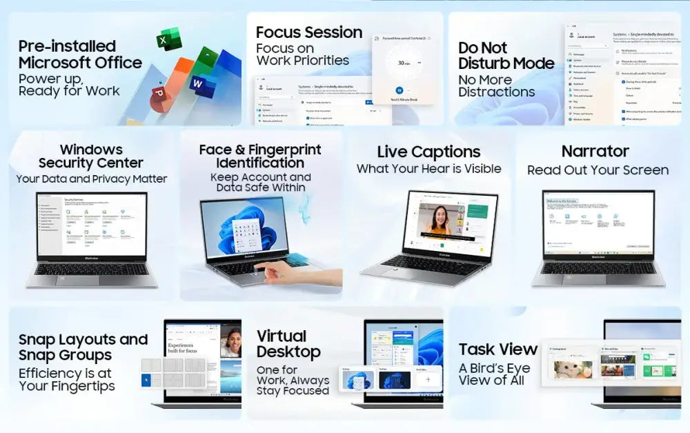 Blackview AceBook 8 Laptop 15.6" 12th Gen Intel Alder Lake N97 laurichshop