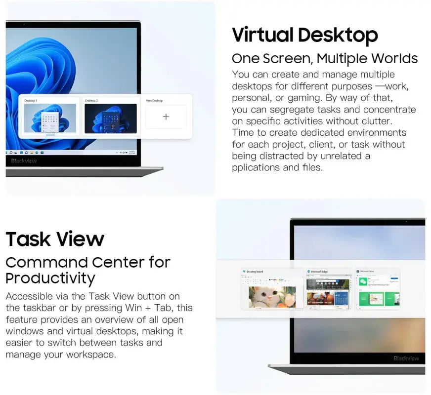 Blackview AceBook 8 Laptop 15.6" 12th Gen Intel Alder Lake N97 laurichshop