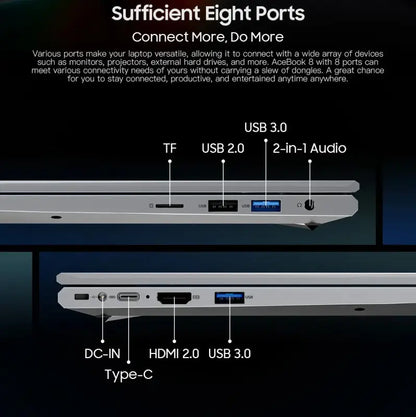 Blackview AceBook 8 Laptop 15.6" 12th Gen Intel Alder Lake N97 laurichshop