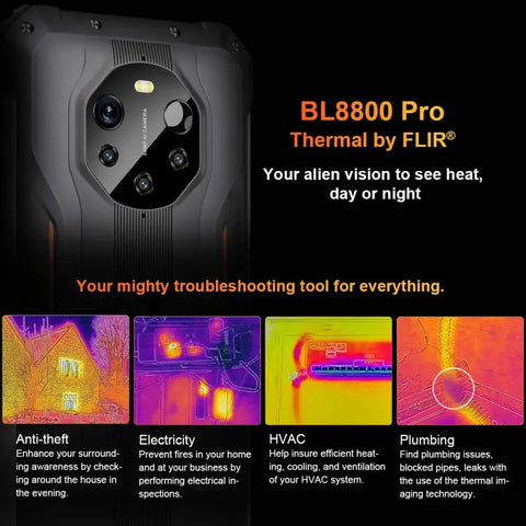 Blackview BL 8800 Night Vision & BL 8800 Pro 5 G Rugged Machine