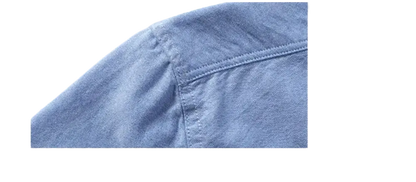 Light blue cotton casual shirt with suture hem detail