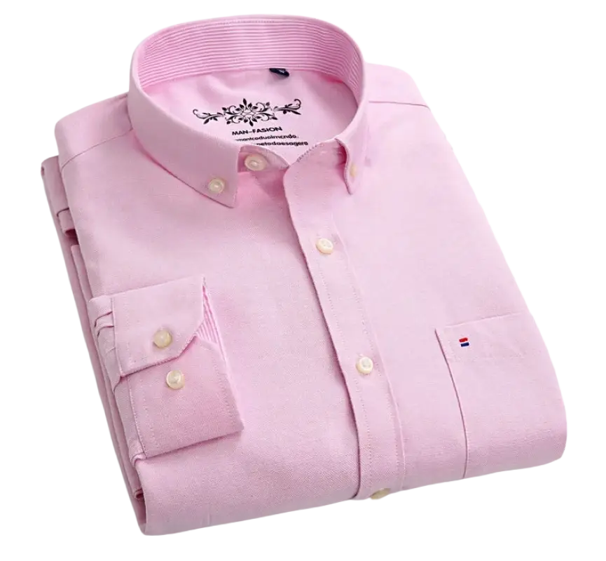 Pink Tommy Hilfiger casual shirt with white buttons and chest logo