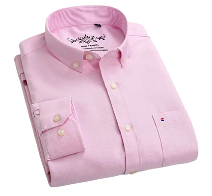 Pink Tommy Hilfiger casual shirt with white buttons and chest logo