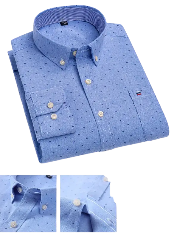 Tommy Hilfiger mens light blue polka dot casual shirt