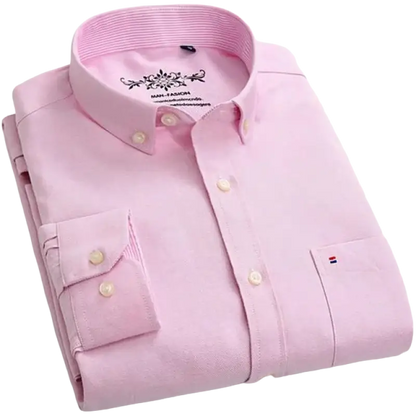 Pink Tommy Hilfiger casual shirt with button-down collar