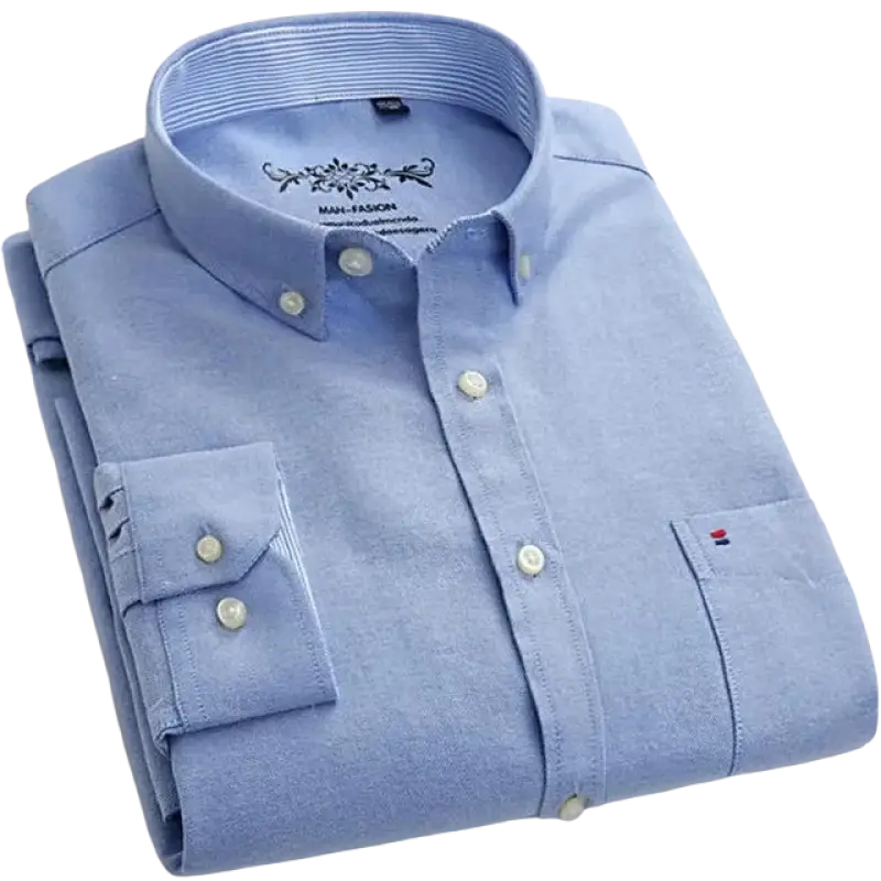 Light blue Tommy Hilfiger oxford casual shirt with stripes