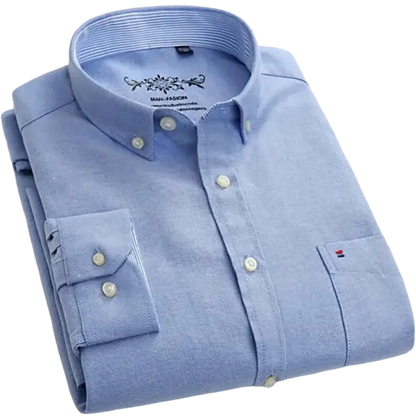 Light blue Tommy Hilfiger oxford casual shirt with stripes