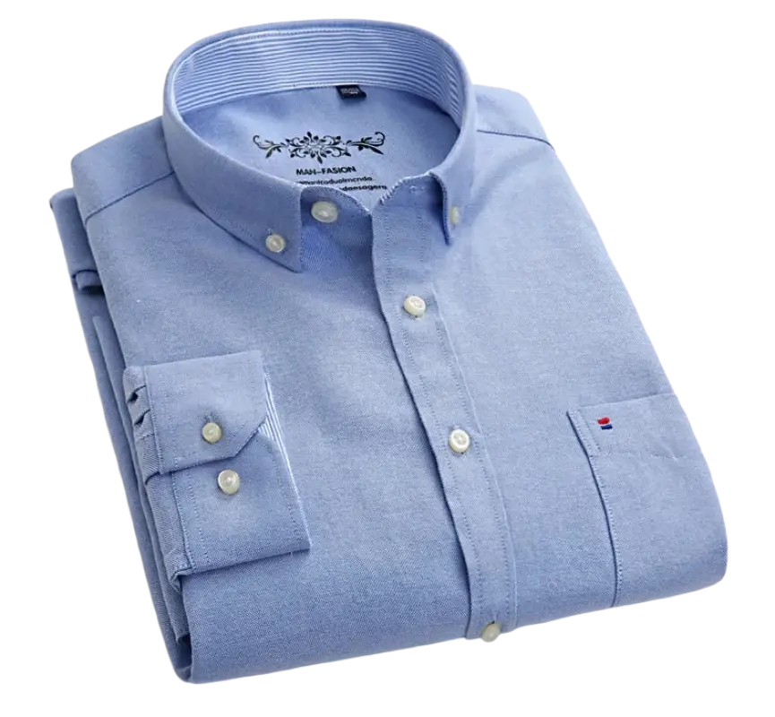 Light blue Tommy Hilfiger oxford casual shirt with stripes