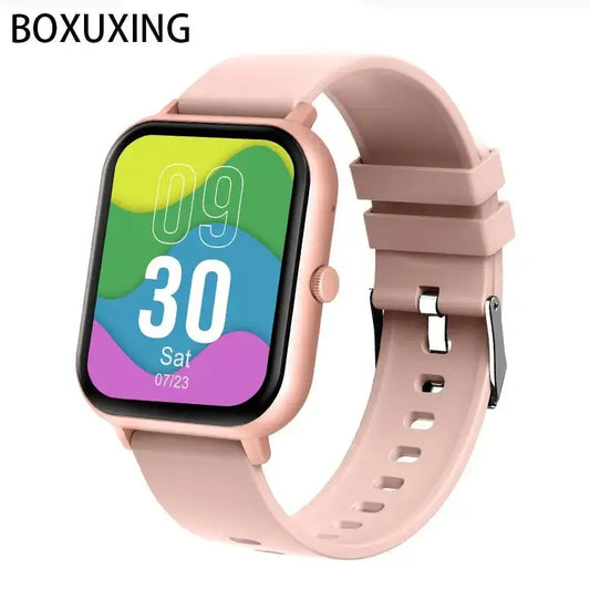 BOXUXING 2024 New Smart Watch Men/Women For Samsung Android - Pink