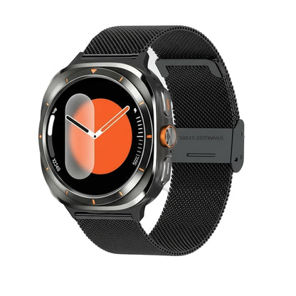 Lifestyle image of Boxuxing Smart Watch worn during workout/tracking steps