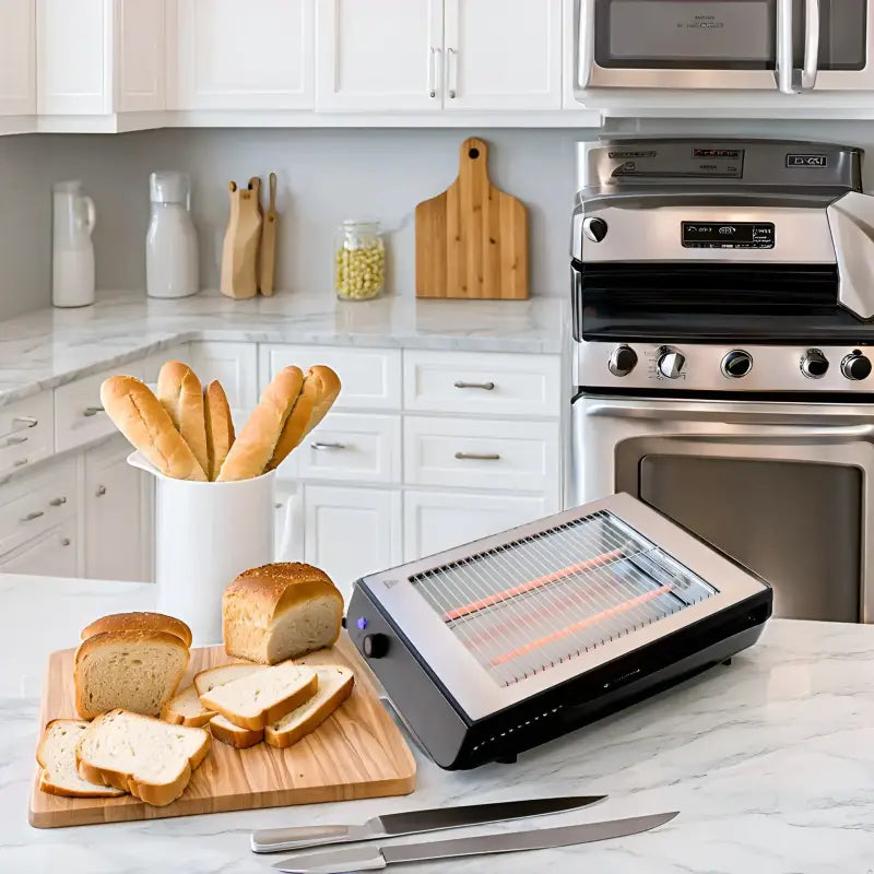 Bread toaster flat Horizontal electric 2 tubes 600 W guarantee