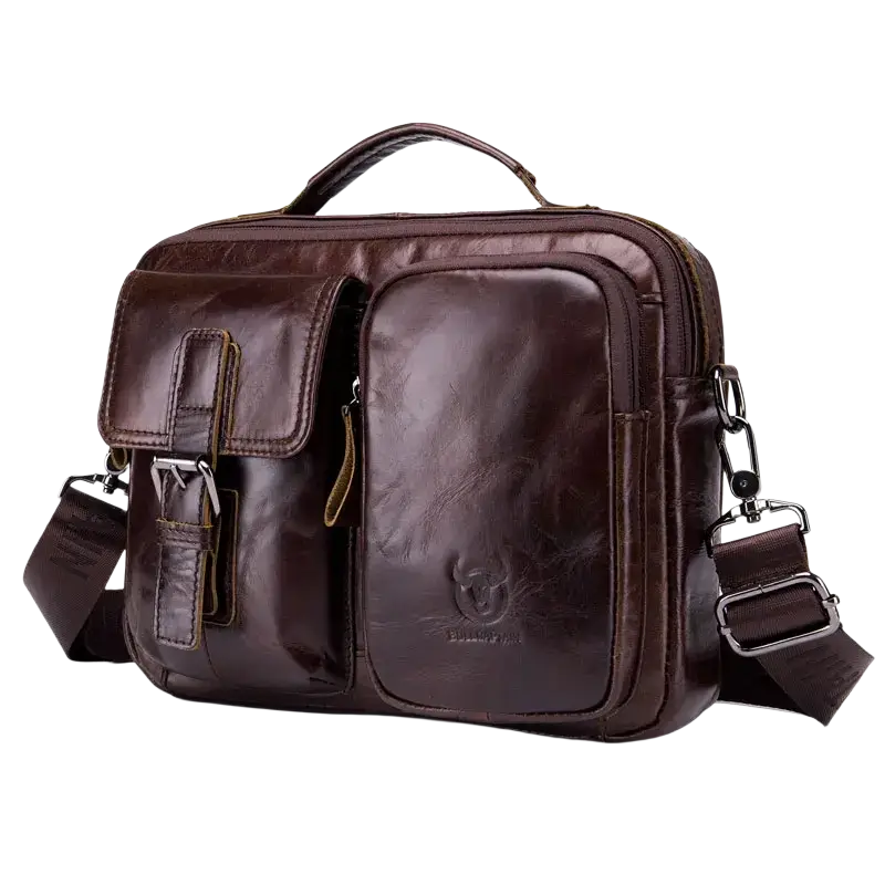 Bull-captain New Genuine Leather Men Cross-body Briefcase Bag