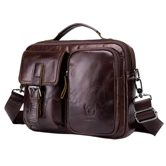 Bull-captain New Genuine Leather Men Cross-body Briefcase Bag