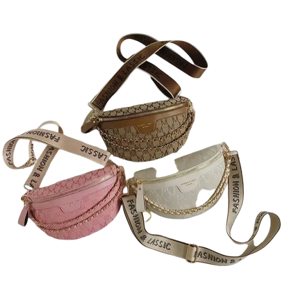 Thick Chain Women's Waist Bag Fanny Pack Fashion Shoulder Crossbody Chest Bags Female Belt Bag Crocodile Shoulder Bag - laurichshop